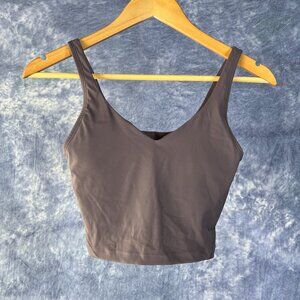 Mauve / Tan Crop Athletic Top Sz 4